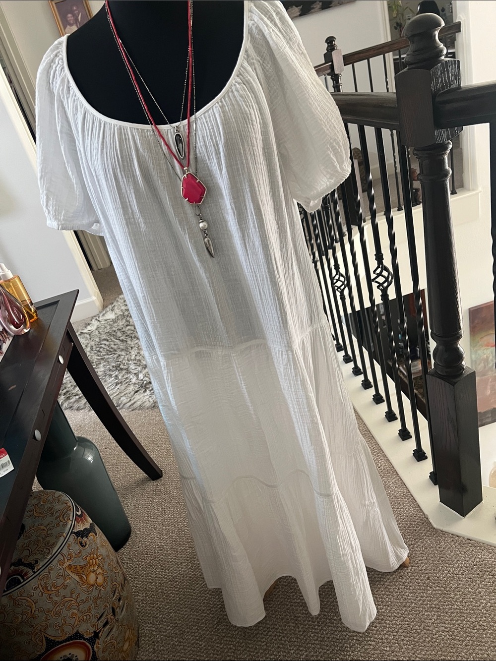 White Gauze Maxi Peasant Dress by Lily Pulitzer 🌻